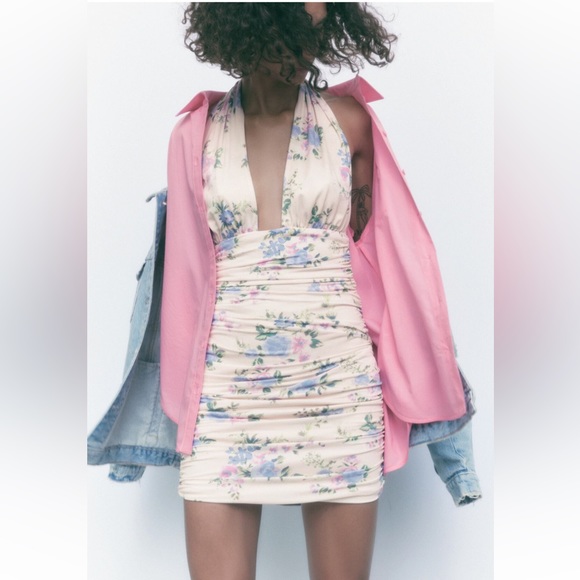 Zara Floral Mini Dress - Picture 1 of 5